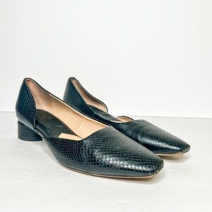 Franco Sarto Black Textured Heels